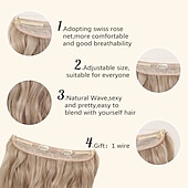 levne Clip in Extensions-Vlnitá Bouncy Curl Umělé vlasy 22&quot; Prodlužování vlasů Na připnutí vlasec vlasec 1 balení Hladký Vše
