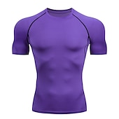 お買い得  ベーシックTシャツ-男性用 Tシャツ ジムシャツ コンプレッション・シャツ フィットネスシャツ メンズトップス クルーネック 半袖 バケーション スポーツ お出かけ カジュアル／普段着 速乾性 吸汗性 高通気性 ソフト 平織り ブラック ホワイト アクティブウェア ファッション スポーツ