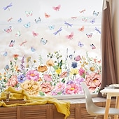 economico Adesivi murali decorativi-Adesivo per finestra con bouquet floreale, adesivo da parete primaverile colorato, decorazione per finestra – bifacciale, lavabile, riutilizzabile, perfetto per la casa e l&#039;ufficio