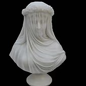 tanie Posągi-statua kobiety, popiersie zawoalowanej damy statua greckiej bogini abstrakcyjny wiktoriański statua zawoalowanej dziewicy statua wystrój domu estetyka dla domu kolekcja dzieł sztuki ozdoba