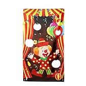 cheap Photobooth Props-Carnival Throwing Game Flag Sandbag Game Flag Circus Joker Flag
