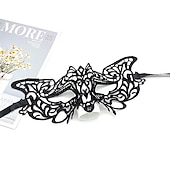 abordables accessoires de photomaton-Masque de fête en dentelle pour adultes, 10 pièces, demi-visage, boule masquée, accessoires d&#039;halloween pour femmes, masque pour les yeux amusant noir