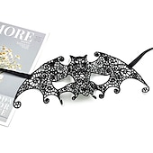 abordables accessoires de photomaton-Masque de fête en dentelle pour adultes, 10 pièces, demi-visage, boule masquée, accessoires d&#039;halloween pour femmes, masque pour les yeux amusant noir