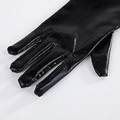 abordables Articles de fête-Gants en cuir verni sexy cosplay gants serrés et allongés avec revêtement en cuir brillant gants de performance de danse en tube d&#039;acier ds