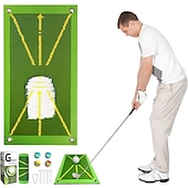 abordables Sports et loisirs de plein air-Nouveau coussin de frappe de golf à fond en caoutchouc, pièce de balle, coussin de détection de trajectoire de swing de golf