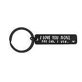 cheap Valentine&#039;s Day for Lover-I Love You More The End &#039;s Stainless Steel Keychain Valentine&#039;s Day
