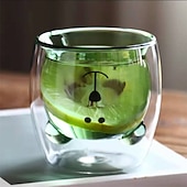 economico San Valentino per gli amanti-tazze creative tazza di vetro borosilicato a doppio strato di cartone animato tazza di anatra tazza di orso tazza di latte tazza di acqua per uso domestico giorno divertente san valentino