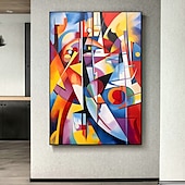 cheap Abstract Paintings-Large Abstract Art Painting on Canvas Hand-painted Original Colorful Canvas Wall Art Colourful Living room Painting on Canvas For Home Decor