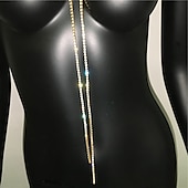 preiswerte Zubehör und mehr-Halsketten Körper-Kette / Bauchkette Para Cuerpo Elegant und luxuriös Glanz Sexy Strass Für Scheibe Cosplay Karneval Damen Modeschmuck Modeschmuck