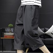 baratos Calções Estilo Casual-Homens Shorts ativos Calção Shorts casuais Calças Capri Bolsos Com Cordão Cintura elástica Tecido Conforto Comprimento da panturrilha Ao ar livre Diário Feriado Misto de Algodão Roupa de rua à moda