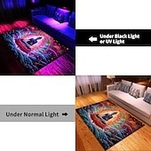 levne Černý koberec-blacklight koberec UV reaktivní záře ve tmě kobereček kuchyňská podložka protiskluzová olejivzdorná trippy buddha podlahová podložka do obývacího pokoje koberec vnitřní venkovní podložka ložnice