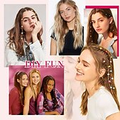 cheap Crochet Hair-Clip in Braids Hair Extensions REECHO 6 PCS Clip in Hair Extensions Baby Braids Braids for Summer and Party 22 Long Natural Soft Synthetic Hairpieces