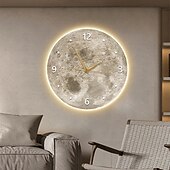 baratos Lâmpada de parede de pintura decorativa-lâmpada de parede relógio 40/60/80cm branco quente decoração de casa moderna lâmpadas de parede led compatíveis com estudo sala de estar cabeceira quarto 110-240v
