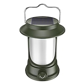 cheap Camping Lights-Solar LED Camping Lantern, LED Retro Rechargeable Hangable Outdoor Tent Light for Outdoor Camping