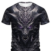 Men's Graphic Dragon T Shirt Short Sleeve T shirt 3D Print Crew Neck Shirt Daily Designer Retro Vintage Sports Outdoor Holiday Going out Yellow Blue Purple Spring & Summer Clothing Apparel S M L XL4