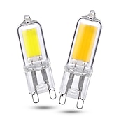 cheap LED Bi-pin Lights-10pcs Dimmable Mini G9 LED Lamp 3W 7W 9W AC 220V 110V LED Corn Bulb COB 360 Beam Angle Replace Halogen Chandelier Lights