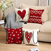 abordables Housse de coussin de vacances-Housse de coussin carrée douce décorative à double face pour mariage 4PCS Housse de coussin carrée pour chambre salon canapé fauteuil