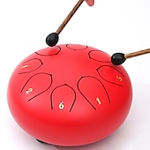 cheap Statues-Alloy Steel Tongue Drum 6 Inch 8 Notes Hand Drums with Bag Sticks Music Book, Sound Healing Instruments for Musical Education Entertainment Meditation Yoga Zen Gifts