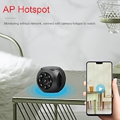 رخيصةأون كاميرات شبكات IP الداخلية-كاميرا صغيرة WK10 جديدة لعام 2023 تعمل بالواي فاي للرؤية الليلية كاميرات سرية صغيرة مسجل تجسس الحركة المنشط HD كاميرا أمان لاسلكية