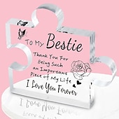 cheap Gifts-1pc, Gifts For Women, Engraved Puzzle Acrylic Plaque 3.94 X 3.94 Inch (About 10 X 10 Cm), Birthday Gifts For Women Friendship, Friendship Gifts For Women Men Girls Her, Gifts For Good Friends.