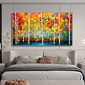 abordables peintures à l&#039;huile d&#039;arbre-Peinture à l&#039;huile faite à la main toile mur art décoration 3d couteau à palette paysage d&#039;érable pour la décoration intérieure roulé sans cadre peinture non étirée