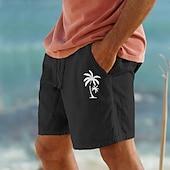 cheap Holiday-Men&#039;s Graphic Coconut Tree Shorts Summer Shorts Beach Shorts Mid Waist Streetwear Hawaiian Designer Casual Daily Holiday Drawstring Elastic Waist 3D Print Designer Clothing Apparel