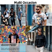 tanie Zabavne koszulki męskie-Męska Rude Offensive Koszulka z grafiką listową Krótki rękaw Koszulka 3D Print Koszulka z okrągłym dekoltem Codzienny projektant Retro Vintage Sport Na świeżym powietrzu Święta Wychodzenie Czarny