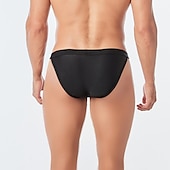 economico nuotata breve-Per uomo Pantaloncini da mare Slip da bagno Spiaggia Festa in piscina Traspirante Asciugatura rapida Vita elastica Liscio Breve Sport Informale Abbigliamento sportivo Nero Bianco Media elasticità