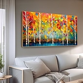 abordables peintures à l&#039;huile d&#039;arbre-Peinture à l&#039;huile faite à la main toile mur art décoration 3d couteau à palette paysage d&#039;érable pour la décoration intérieure roulé sans cadre peinture non étirée