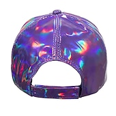 economico Cappellino da baseball da uomo-Unisex Cappellino da baseball Cappello da sole Nero Argento Tessuto non tessuto laser La moda Informale minimalismo Esterno Da mare Liscio Regolabile Di tendenza