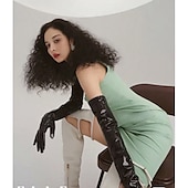 levne Gotické oděvy-Operní rukavice Dlouhé rukavice Rukavice Punk a gotika PU kůže Pro Disko Kostýmová hra Karneval Dámské Kostýmní šperky Módní šperky