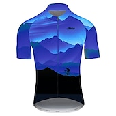 tanie Męskie koszulki-Męskie Koszulka rowerowa Krótki rękaw Rower Dżersej Top z 3 tylnymi kieszeniami Kolarstwo górskie Kolarstwie szosowym Kolarstwo Oddychający Szybkie wysychanie Odporność na promieniowanie UV Czarny