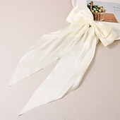 cheap Hair Styling Accessories-Bow Hair Clips for Women, Soft Long Tail Large Bow Hair Slides, Metal Spring Clip Vintage Silk Headbands, Elegant Hair Accessories, Gifts for Women Girl