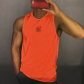 preiswerte Fitness Tank-Tops-Herren Tank Top Weste Unterhemd Ärmelloses Shirt Ärmellos Rundhalsausschnitt Sommer Grafikdrucke Mode Leicht Atmungsaktiv Druck Outdoor Straße Lässig Schwarz Weiß Gelb Top T-Shirt für Herren