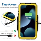 cheap iPhone Cases-Phone Case For iPhone 15 14 Pro Max Plus iPhone 13 12 11 Pro Max X XR XS Max Waterproof Case Detachable with Lanyard Shockproof PET Aluminum Alloy Silicone