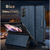 economico Cover Samsung-Custodia per telefono per Samsung Galaxy Z Fold 6 Z Fold 5 Z Fold 4 Z Fold 3 Z Fold 2 copertura posteriore con supporto stand magnetico antiurto retro TPU PU pelle