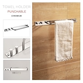 cheap Towel Bars-Towel Bar / Robe Hook / Bathroom Shelf New Design / Self-adhesive / Adorable Contemporary / Modern Stainless Steel / Low-carbon Steel / Metal 1PC - Bathroom Single / 1-Towel Bar