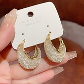 preiswerte Ohrringe-Damen Ohrstecker Tropfen-Ohrringe Kreolen Retro Tropfen Elegant Vintage Stilvoll Einfach Luxus Ohrringe Schmuck Gold Für Party Strasse Täglich Festtage Festival 1 Paar