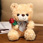 cheap Valentine&#039;s Day for Lover-Women&#039;s Day Gifts Evlooe Bear Stuffed Animal Plush Toy for Valentine Day Cute 9.8 Teddy Bear Plushie with Rose Soft Small Cuddly Bear Toy Gifts for Girlfriend Boyfriend Mother&#039;s Day Gifts for MoM