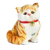 お買い得  ぬいぐるみ-模擬猫人形装飾品卸売手工芸品クリエイティブギフトモデルは尻尾を振ってぽっちゃりと呼びます