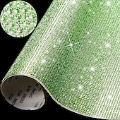 cheap Wearable Accessories-Bling Crystal Drill Rhinestone Shiny Colorful Artificial DiamondCar Sticker Handmade Diy Making Car Decoration 1yard 91cm