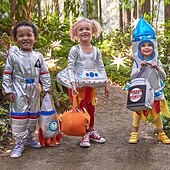 levne halloweenské kostýmy pro páry-astronaut onesies with bag 2 ks dětský chlapecký dívčí cosplay kostým karnevalové představení maškarní jednoduché halloweenské kostýmy světový den knihy