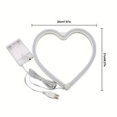 levne Neonová LED světla-neonové světlo růžové srdce, LED neonové světlo napájené baterií nebo USB, párty, valentýnské dekorace, stolní a nástěnné dekorace, dívčí pokoj, ubytovna, domácí dekorace k výročí svatby