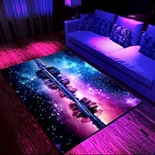 abordables Tapis Blacklight-Tapis à lumière noire, réactif aux UV, brille dans le noir, tapis de cuisine, antidérapant, résistant à l&#039;huile, univers trippy, tapis de sol, tapis de salon, intérieur et extérieur, décoration de