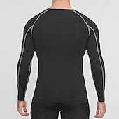 economico T-shirt e canotte attive da uomo-Per uomo maglietta Maglia da palestra Maglia a compressione Camicia fitness Top da uomo Girocollo Manica lunga Sportivo Da mare Per uscire Casual / quotidiano Asciugatura rapida Traspirazione del