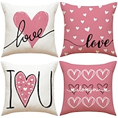abordables Housse de coussin de vacances-Housse de coussin carrée douce décorative à double face pour mariage 4PCS Housse de coussin carrée pour chambre salon canapé fauteuil