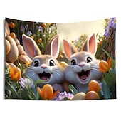 abordables Tapices de vacaciones-Tapiz Colgante Arte de Pared Gran Tapiz Conejo Animal Mural Decoración Fotográfica Fondo Manta Cortina Decoración para el Hogar Dormitorio Sala de Estar