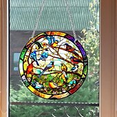 levne zahradní sochy a sochy-ptáci akrylové závěsy na okna, ptáci mořené závěsy okenních panelů suncatcher závěsný panel na okna vnitřní venkovní ozdoby na zahradu