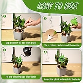 voordelige Bewatering &amp; irrigatie-2 stuks plantenbewateringsbollen handgeblazen plantenbewateringsapparaten, zelfbewaterende globes bewateringsbollen voor kamerplanten cactusplanten bewateringsbollen
