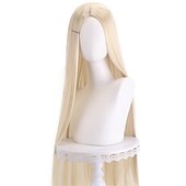 abordables Perruques d&amp;#39;anime-perruque synthétique droite partie médiane perruque faite à la machine longue a1 a2 a3 a4 a5 cheveux synthétiques femmes cosplay doux fête rose rouge noir perruques de carnaval